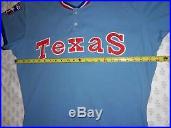 Rawlings 1979 Texas Rangers #20 Bob Babcock Game Used Worn Jersey Powder Blue