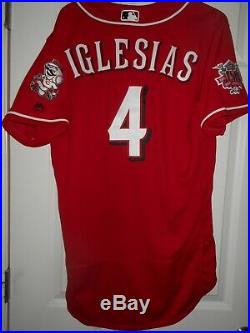 Reds (Tigers, Orioles) 2019 Game Used Mexico Series Jersey SS #4 Jose Iglesias