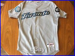 Reed Johnson Toronto Blue Jays Game Worn 2006 Road Grey Jersey Double Patched