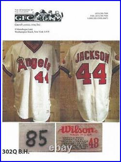 Reggie Jackson Game Used Worn 1985 California Angels Jersey Grey Flannel Letter