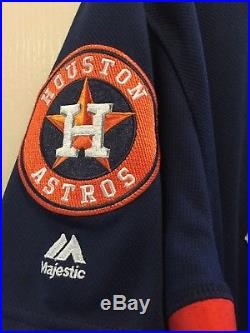 Rich Dauer Houston Astros 2017 Game Used & Worn Baseball Jersey Sz 48