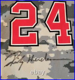 Rickey Henderson signed Game Issued 2015 Nashville Sounds Jersey Autograph COA