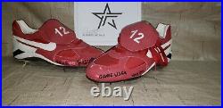 Roberto Alomar Cleveland Indians Game Used Autograph Cleats Hof All Star