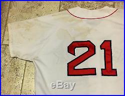 Roger Clemens Game Used Worn 1995 Boston Red Sox Home Jersey Unwashed