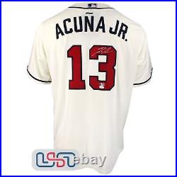 Ronald Acuna Jr. Signed Cream Atlanta Braves Nike Jersey JSA Auth