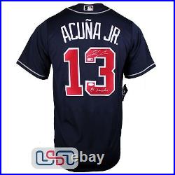 Ronald Acuna Jr. Signed El Abusador Blue Atlanta Braves Nike Jersey JSA Auth