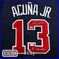 Ronald Acuna Jr. Signed El Abusador Blue Atlanta Braves Nike Jersey JSA Auth