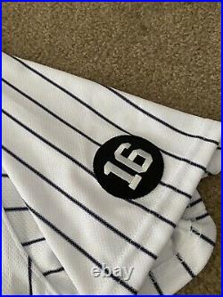 Rougned Odor 2021 Game Used & Worn NY Yankees Jersey Jackie Robinson Day MLB