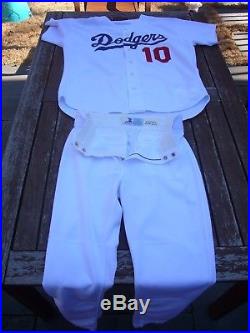 Russell Gary Sheffield Dodgers Signed Game Worn Used Baseball Jersey Uniform Vtg