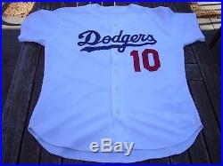 Russell Gary Sheffield Dodgers Signed Game Worn Used Baseball Jersey Uniform Vtg