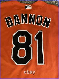 Ryan Bannon Baltimore Orioles Game Issued Jersey Nike