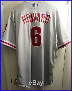 Ryan Howard 2015 Road Game Used Autographed Jersey with SLB Patch PHOTO MATCH