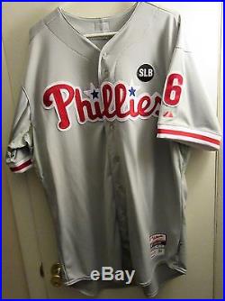 Ryan Howard 2015 Road Game Used Autographed Jersey with SLB Patch PHOTO MATCH
