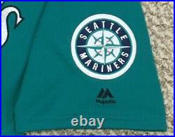 SEAGER size 46 #16 2018 Seattle Mariners GAME USED jersey home TEAL MLB HOLOGRAM