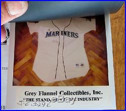 SEATTLE MARINERS/KEN GRIFFEY Jr. GAME-USED BASEBALL JERSEY WithRARE PATCHES. & COA