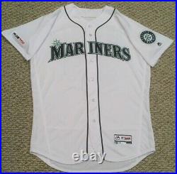 SHEFFIELD size 44 #33 2019 Seattle Mariners game used jersey home white MLB HOLO