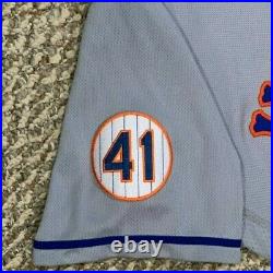SMITH sz 44 #62 2021 New York Mets game used jersey issued road gray SEAVER MLB