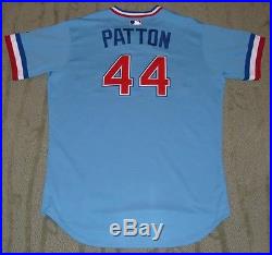 Spencer Patton Texas Rangers 2015 Game Worn Used Tbtc Jersey, Pants Cap (cubs)