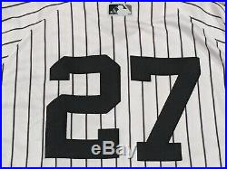 STANTON #27 sz 46 2018 Yankees Game Jersey Issued HOME POST SEASON STEINER MLB