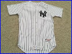 STEPHEN DREW #33 size 44 2014 Yankees Game Jersey HOME PINSTRIPE STEINER MLB