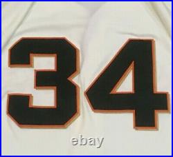 STRATTON size 48 #49 2018 SAN FRANCISCO GIANTS GAME USED jersey HOME CREAM MLB