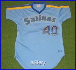 Salinas Spurs Game Worn Used Baseball Jersey 1983 Seattle Mariners Matt Young