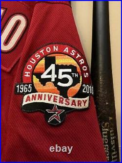 Sammy Gervacio 2010 Game Used Houston Astros Jersey 45th Anniversary Patch