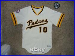 San Diego Padres #10 Bill Almon game issued Jersey, 1976 NL Centennial Patch