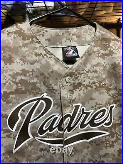 San Diego Padres Jersey Digital Military Camo Size S Men's / XL Youth Majestic