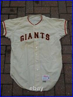 San Francisco Giants Vintage 1966 Game Used / Worn Home Jersey. Jim Ray Hart LOA