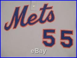 Searage 1981 Spring Tr Game Used Worn issued Mets Jersey Road gray size 44 #55