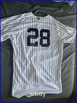 See Description Corey Kluber Yankees Autographed Game Used Jersey 5/8/21 MLB