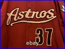 Shane Reynolds 2002 Houston Astros Game Used Red Home Jersey Texas Patch