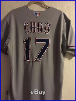 Shin Soo Choo Texas Rangers Game Worn Used Jersey Authenticated