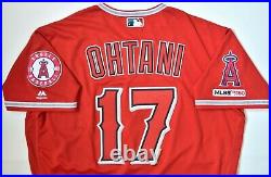Shohei Ohtani Game Used Home Jersey with First Skaggs Patch vs Mariners 7/13/2019