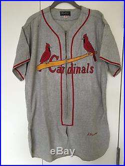 Solly Hemus Game Used Flannel Jersey 1954 St. Louis Cardinals Game Worn Jersey