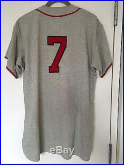 Solly Hemus Game Used Flannel Jersey 1954 St. Louis Cardinals Game Worn Jersey