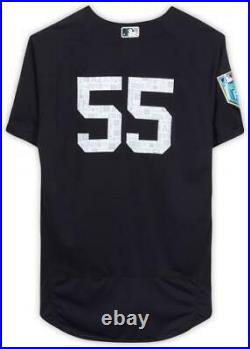 Sonny Gray New York Yankees Team-Issued #55 Navy Jersey from the 2018 MLB Season
