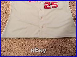 St Louis Cardinals 1999 Mark McGwire Game Worn Used Baseball Jersey Solid Use