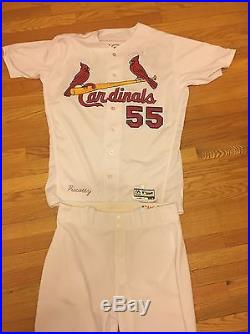 Stephen Piscotty 2016 Cardinals Game Used Worn Jersey And Pants