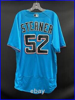 Sterner #52 Miami Marlins Game Used Stitched Authentic Jersey Spring Training