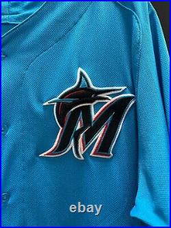 Sterner #52 Miami Marlins Game Used Stitched Authentic Jersey Spring Training