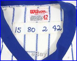 Steve Dillard 1980 Game Used Worn Chicago Cubs Home Pin-stripe Jersey
