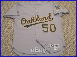 Steve Karsay #50 size 46 1993 Oakland A's Athletics Game Used Jersey Road Gray