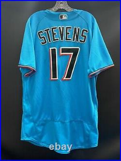 Stevens #17 Miami Marlins Game Used Stitched Authentic Jersey Spring Training