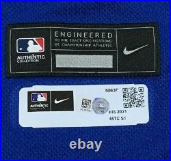 TARPLEY size 46 2021 New York Mets game jersey issued road blue SEAVER 41 MLB