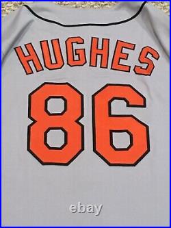 TBTC 1969 size 46 #86 HUGHES BALTIMORE ORIOLES GAME USED JERSEY MLB HOLOGRAM