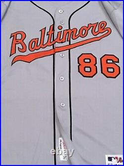 TBTC 1969 size 46 #86 HUGHES BALTIMORE ORIOLES GAME USED JERSEY MLB HOLOGRAM