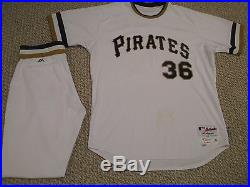 TBTC Fischer size 50 #36 2016 Pittsburgh Pirates Game Used Jersey and Pants Set