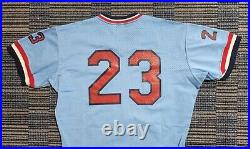 TED SIMMONS ca 1979 St L Cardinals ALL ORIGINAL Game Used Worn BP Batting Jersey